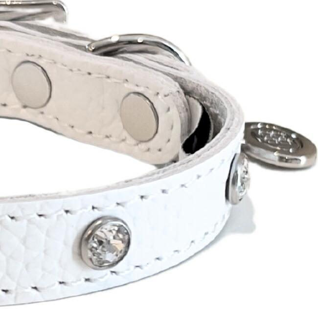 BB 首輪 ホワイトキャップ 1号 スワロフスキークリスタル付 ID カラー バディーベルト buddybelt バディベルト シンプル かわいい_4