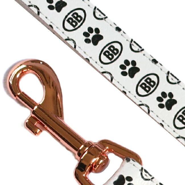 犬用品 バディベルト BBベルト 5号 ホワイト ハーネスとオールレザー