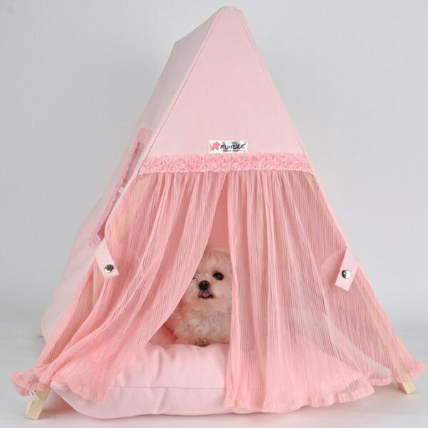 犬用 猫用 ローズべべテント ファンドル屋根付きベッド カドラー 小型