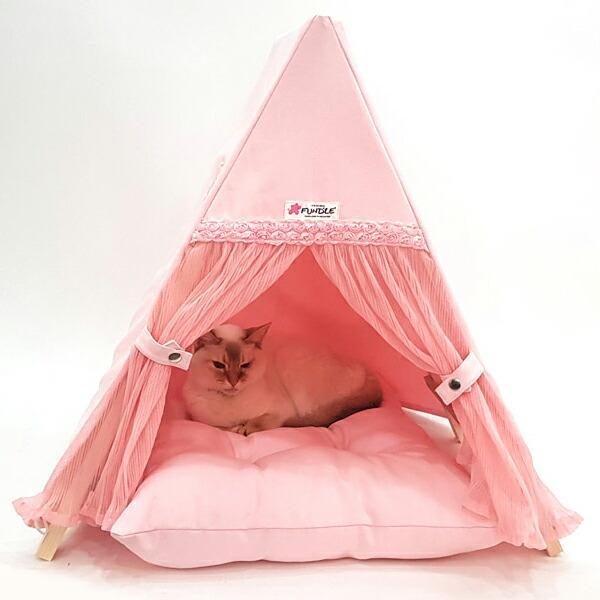 犬用 猫用 ローズべべテント ファンドル屋根付きベッド カドラー 小型