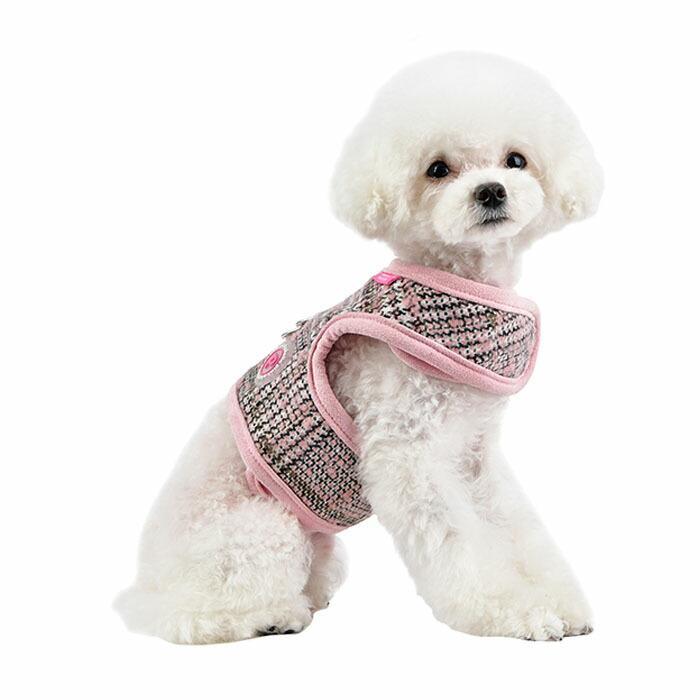Pinkaholic Effie Pinka Hundegeschirr – Größe L, Indian Pink – Voll Einstellbar & Modisch