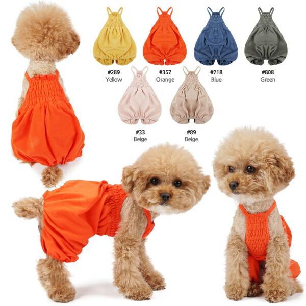 犬用 PAウルルポンチャンスリーブレスオーバーオール S,SM,M,ML,L,XL