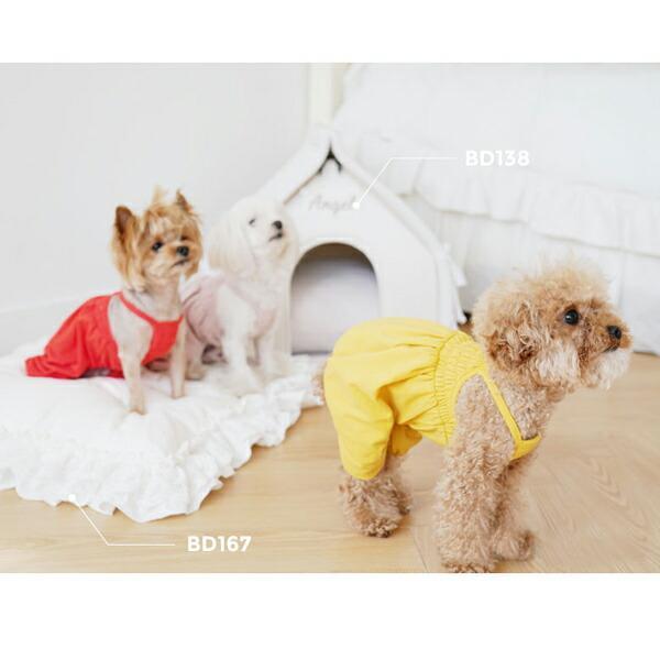 犬用 PAウルルポンチャンスリーブレスオーバーオール S,SM,M,ML,L,XLサイズ パピーエンジェル 洋服 ドッグウェア 小型犬 犬 Pupp｜dogskip｜10