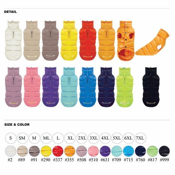 PAラブダウンパデッドベスト/S,SM,M,ML,L,XLサイズ PUPPYANGEL パピー