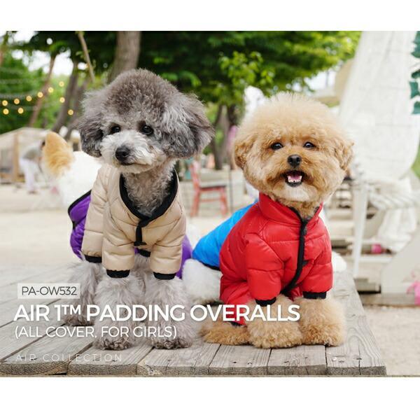 犬用 女の子用 PAエアーパディングオーバーオール つなぎ S,SM,M,ML,L