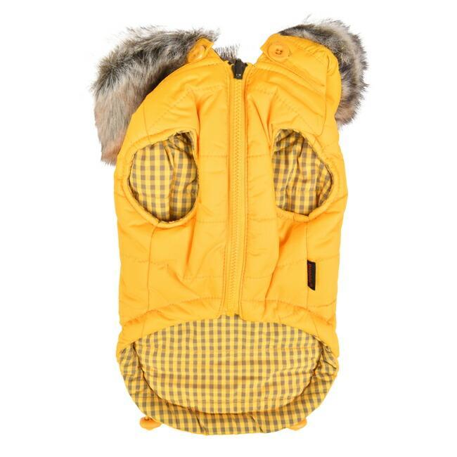 ホリスリバーシブルスリーブレスダウンジャンパー：HOLLIS：S,M,Lサイズ PUPPIA パピア ペット ドッグの画像