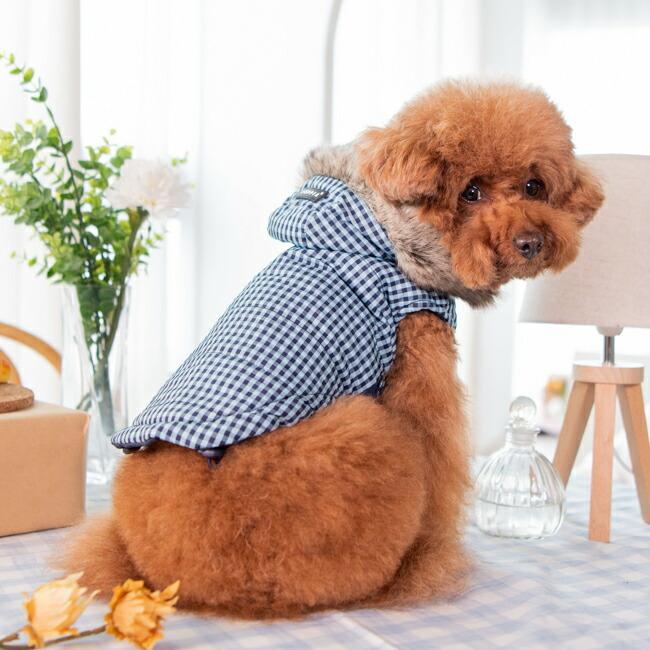 ホリスリバーシブルスリーブレスダウンジャンパー：HOLLIS：S,M,Lサイズ PUPPIA パピア ペット ドッグの画像