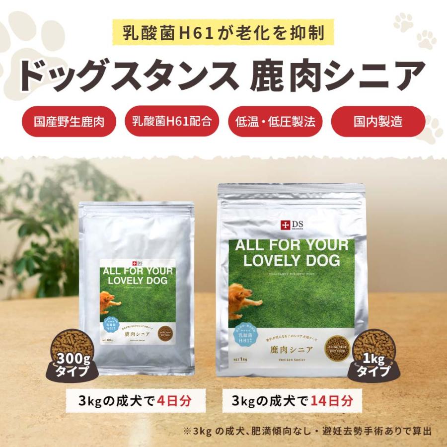 ドッグフード GALAGA 鹿肉 ドッグフード 国産 無添加 ドッグスタンス シニア 1kg×3袋