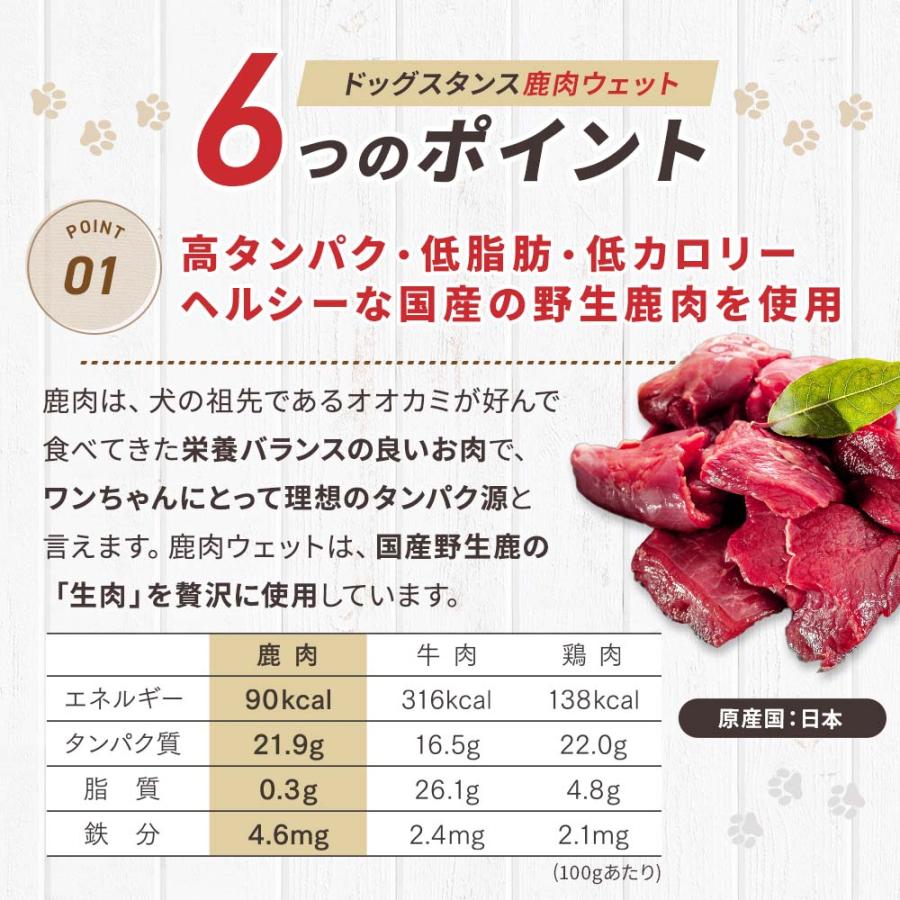鹿肉 ドッグフード 国産 ウェットフード ドッグスタンス ウェット 馬肉