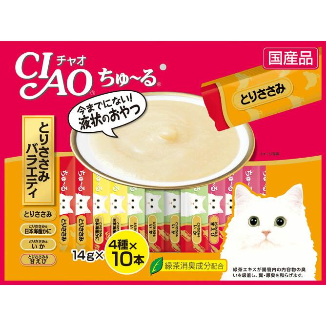 いなば 猫用おやつ CIAOちゅる(チャオちゅーる) とりささみバラエティ