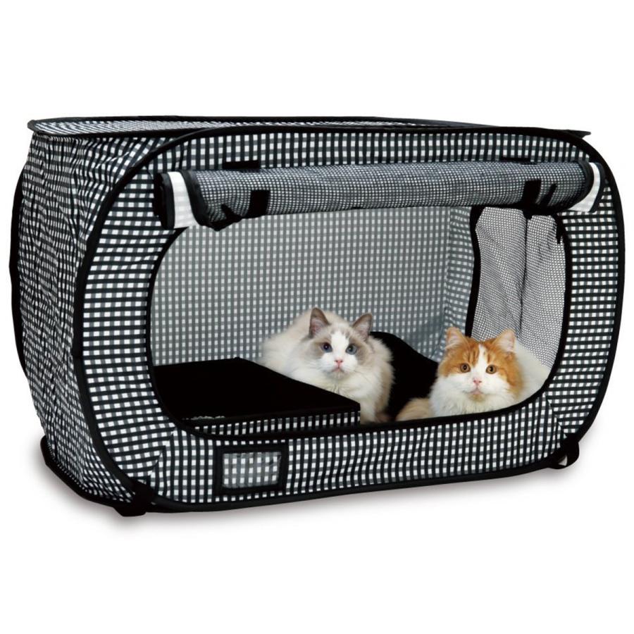 猫壱 ポータブル ケージ 黒 : ドッグワールド - 通販 - Yahoo!ショッピング