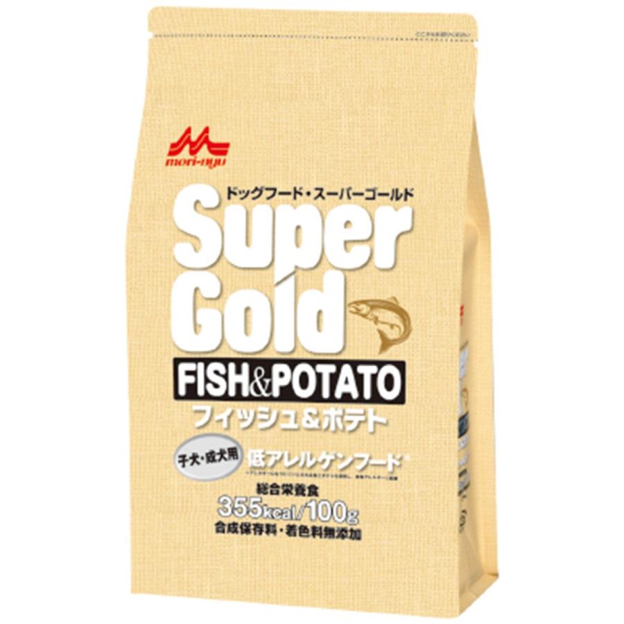 フィッシュアンドポテト低アレルギー2.４キロの2袋 Super Gold スーパーゴールド フィッシュ＆ポテト 子犬・成犬用 低