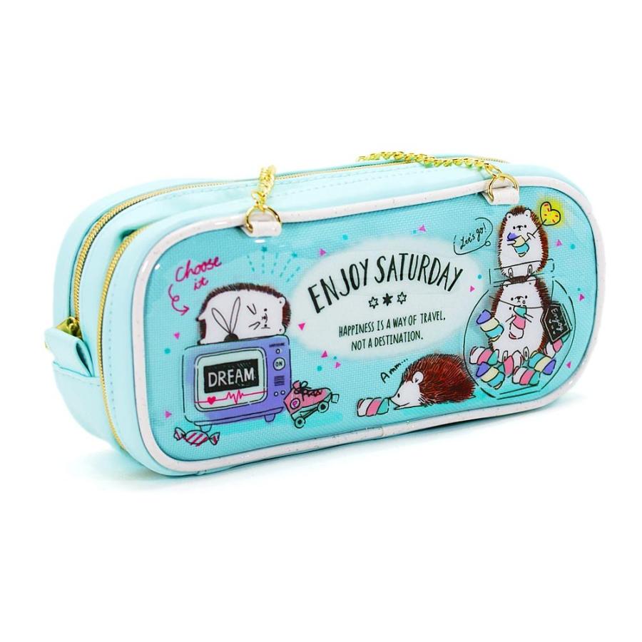 筆箱 ペンケース 女の子 小学生 ボックス タイプ エンジョイサタデー ハリネズミ クーリア かわいい文房具のドイブングテン 通販 Yahoo ショッピング