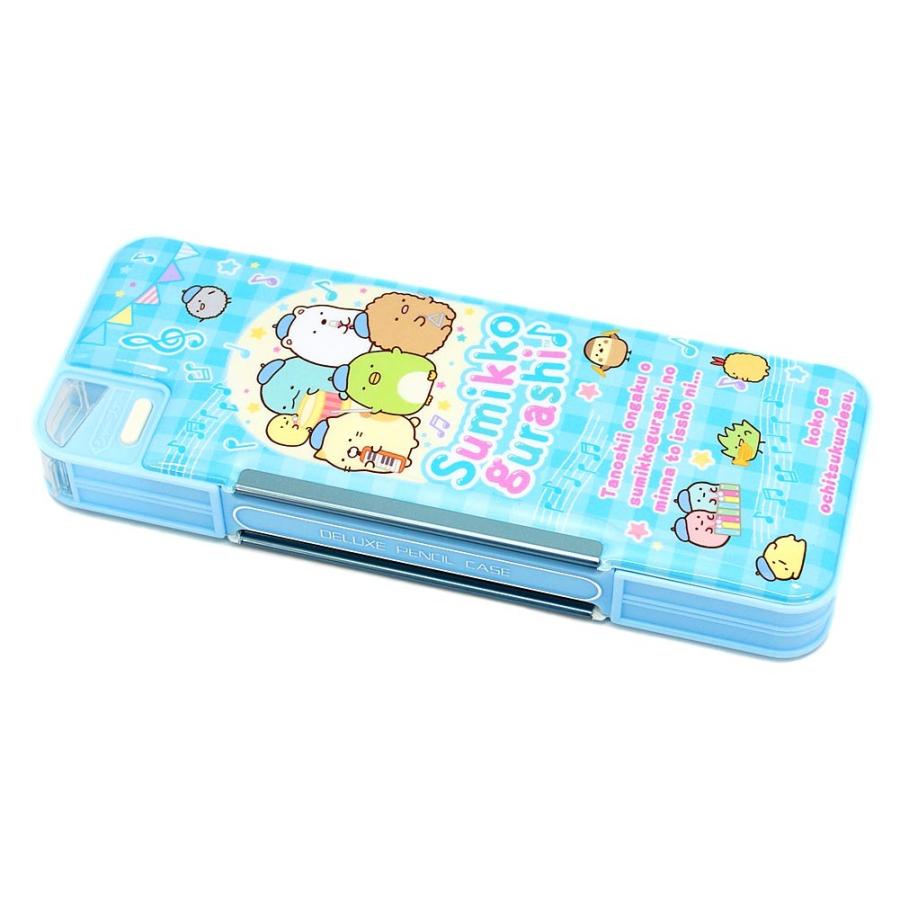 筆箱 小学生 女の子 ソフト ペンケース すみっコぐらし 音楽隊 ブルー