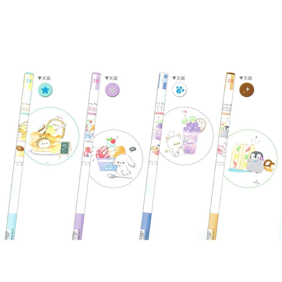 メール便 Ok えんぴつ 鉛筆 2b 女の子 向け フレッシュフルーツパーラー 4本セット はりねすみ 猫 犬 ペンギン クーリア かわいい文房具のドイブングテン 通販 Yahoo ショッピング