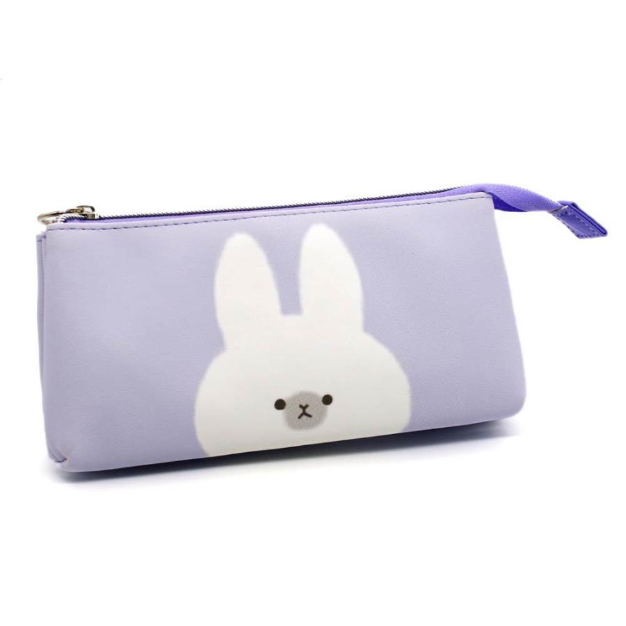 うさぎのペンケース Amazon.co.jp: 筆箱[ツインファスナー ペンケース]おなかなでて/ウサギ