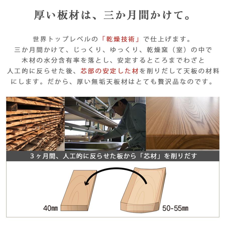 工務店さんのリピートが圧倒的に多い DIY タモ カウンター材 天板「片耳」付き一枚板風 W1000~3000×D~600×[T40/T35]mm｜doimoi｜15