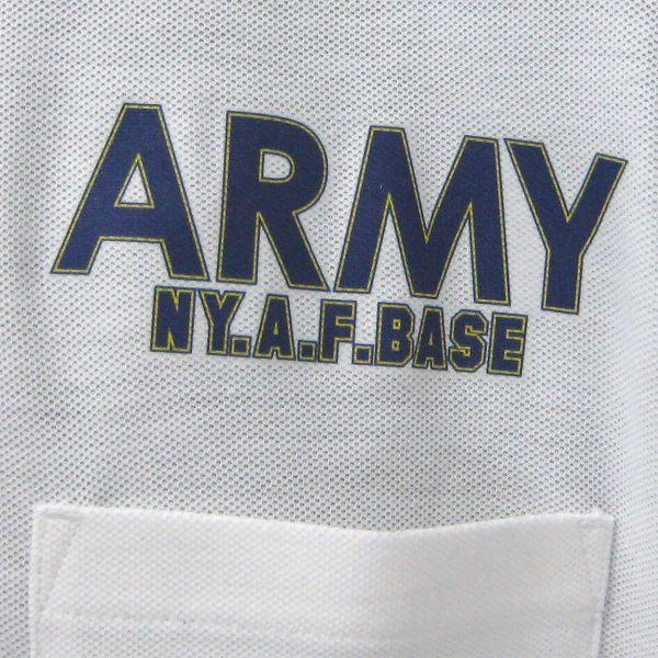 ミリタリープリント長袖ポロシャツ　“ARMY NY.A.F.BASE”　【サイズ：2XL・3XL】 |  | 02