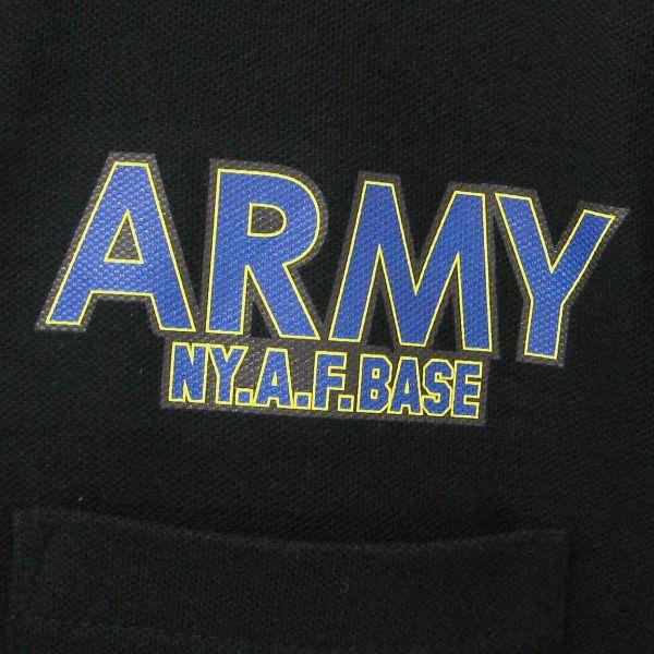 ミリタリープリント長袖ポロシャツ　“ARMY NY.A.F.BASE”　【サイズ：2XL・3XL】 |  | 03
