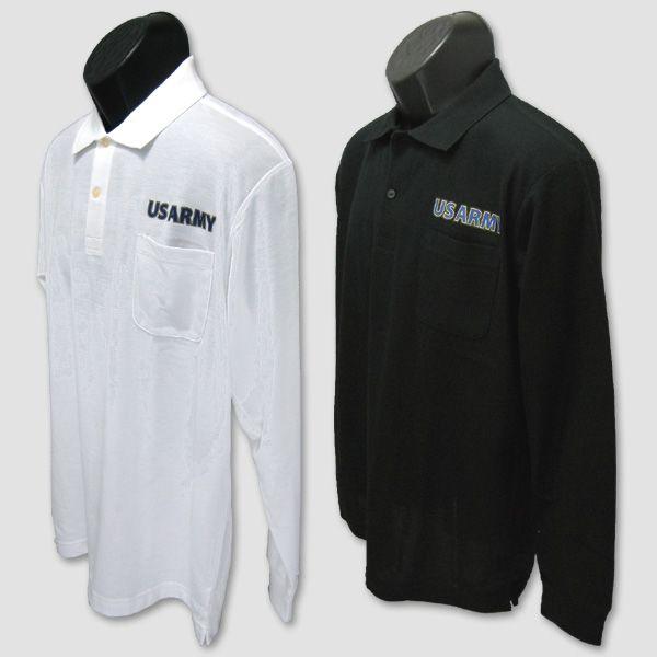 ミリタリープリント長袖ポロシャツ　“U.S.ARMY”　【サイズ：S・M・L・XL】 |  | 01