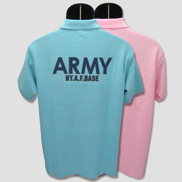 ミリタリープリント半袖ポロシャツ　“ARMY NY.A.F.BASE”　【サイズ：XXL】 |  | 02