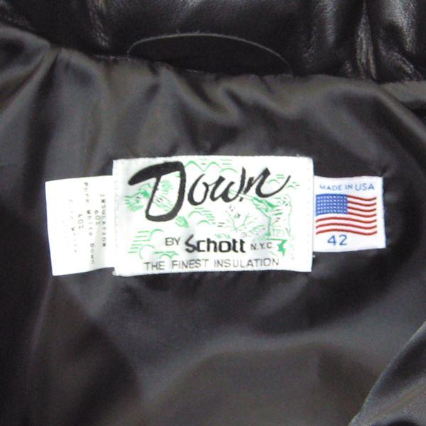 Schott　ラムスキンレザー・ダウンジャケット "SCHOTT LAMBSKIN LEATHER DOWN JKT" | Schott N.Y.C | 04