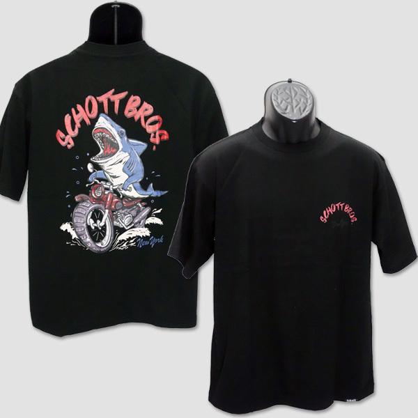 ショット　Schott　半袖プリントＴシャツ　“Rider Shark” 3123131 | Schott N.Y.C