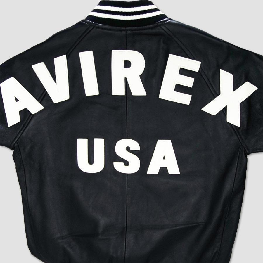アビレックス　AVIREX　羊革ライダースジャケット　“AVIREX BUCK LOGO SHEEP JEASEY JKT” 6181058 | AVIREX | 04