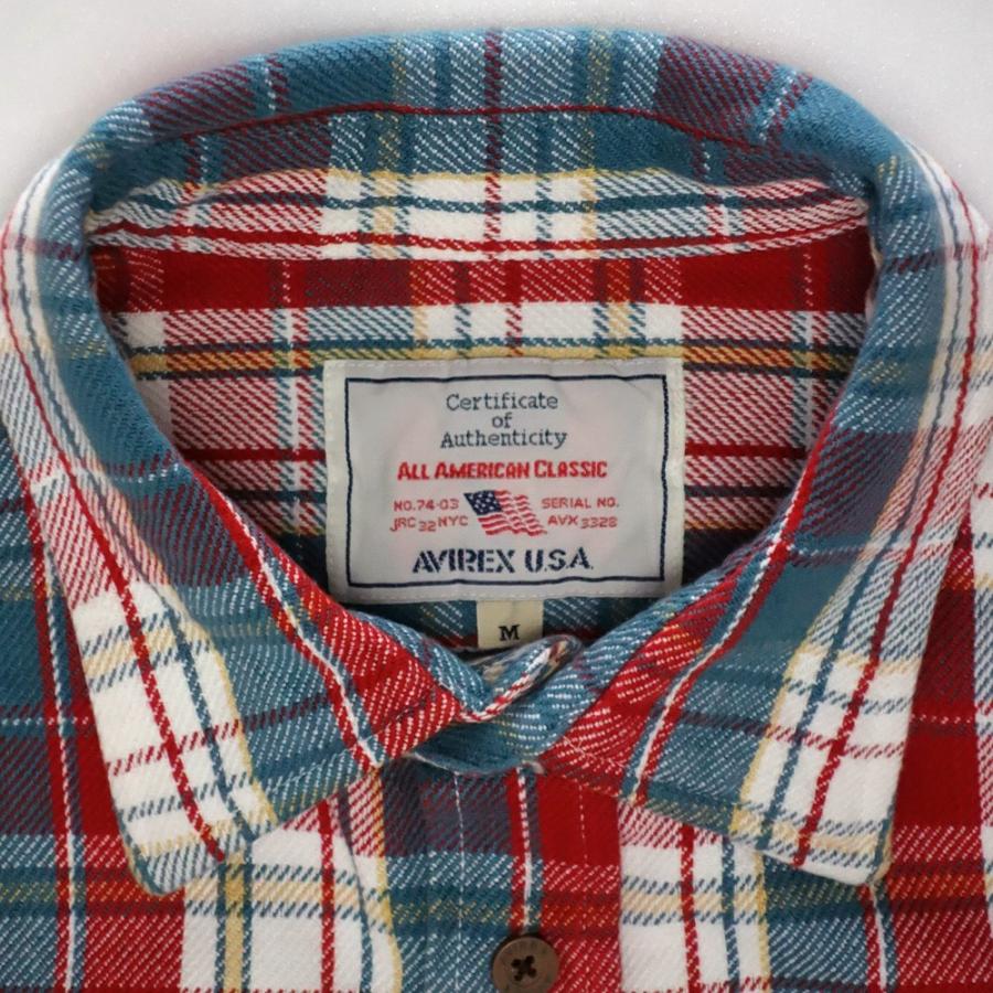アビレックス　AVIREX　ミリタリー長袖チェックワークシャツ　“HEAVY FLANNEL WORK SHIRT” 6185142 |  | 04