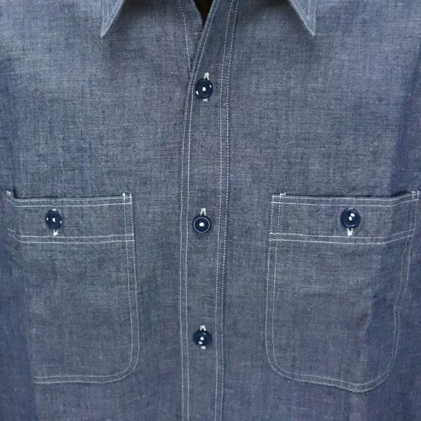 バズ・リクソンズ　BUZZ RICKSON'S　長袖シャンブレーワークシャツ　“BUZZ RICKSON'BLUE CHAMBRAY WORK SHIRT” BR25995 | BUZZ RICKSON'S | 04
