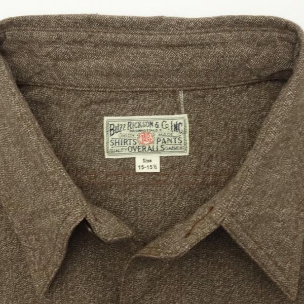 バズ・リクソンズ　BUZZ RICKSON'S　長袖コットンコバート・ワークシャツ　“BUZZ RICKSON'COTTON COVERT WORK SHIRT” BR26082 | BUZZ RICKSON'S | 05