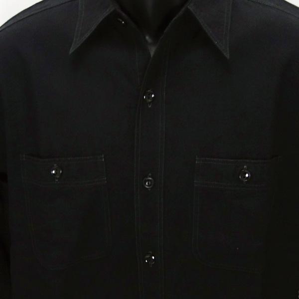 バズ・リクソンズ　BUZZ RICKSON'S　長袖ブラックシャンブレー・ワークシャツ　“William Gibson Black Shambrey Work Shirt” BR29143 | BUZZ RICKSON'S | 04