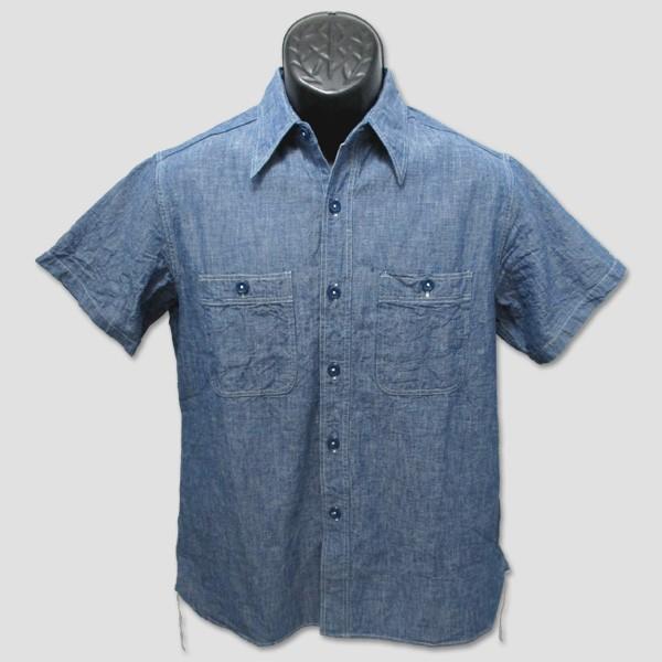 バズリクソン　BUZZ RICKSON'S　半袖シャンブレー・ワークシャツ　“BLUE CHAMBRAY S/S WORK SHIRT” | BUZZ RICKSON'S