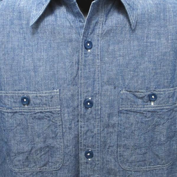バズリクソン　BUZZ RICKSON'S　半袖シャンブレー・ワークシャツ　“BLUE CHAMBRAY S/S WORK SHIRT” | BUZZ RICKSON'S | 03
