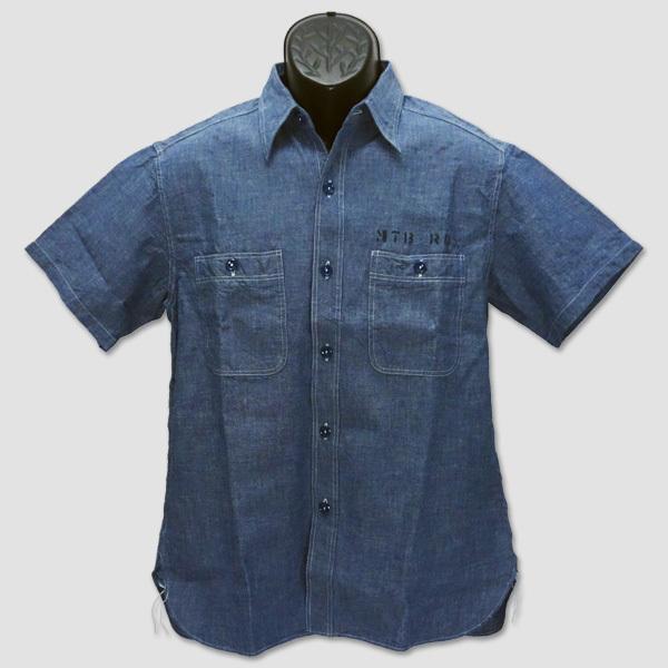 バズ・リクソン　BUZZ RICKSON'S　半袖シャンブレー・ミリタリーワークシャツ　“33 TORPEDO BOAT ROX” BR38673 | BUZZ RICKSON'S | 01