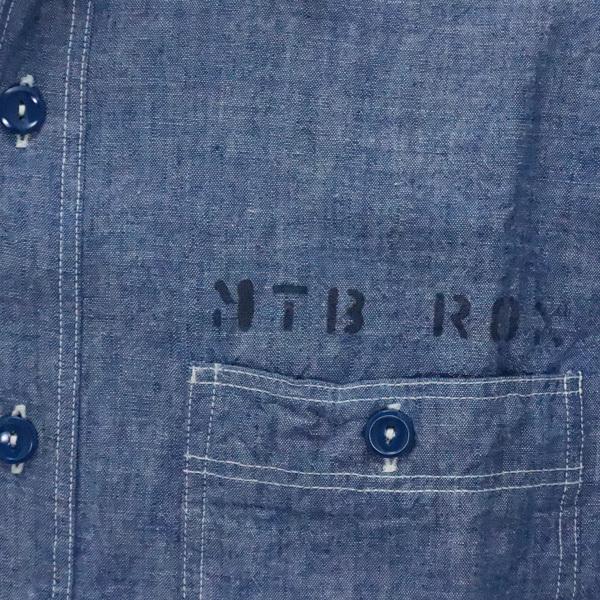 バズ・リクソン　BUZZ RICKSON'S　半袖シャンブレー・ミリタリーワークシャツ　“33 TORPEDO BOAT ROX” BR38673 | BUZZ RICKSON'S | 05