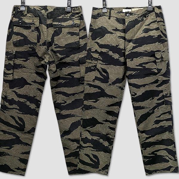 バズ・リクソンズ　BUZZ RICKSON'S　ブラックタイガー トラウザースパンツ　“William Gibson BLACK TIGER PATTERN TROUSERS OVER DYE” BR42594 | BUZZ RICKSON'S