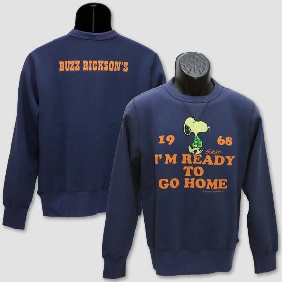 バズリクソン BUZZ RICKSON'S ミリタリーピーナツ・スウェットトレーナー　“I'M READY TO GO HOME” BR68074 | BUZZ RICKSON'S