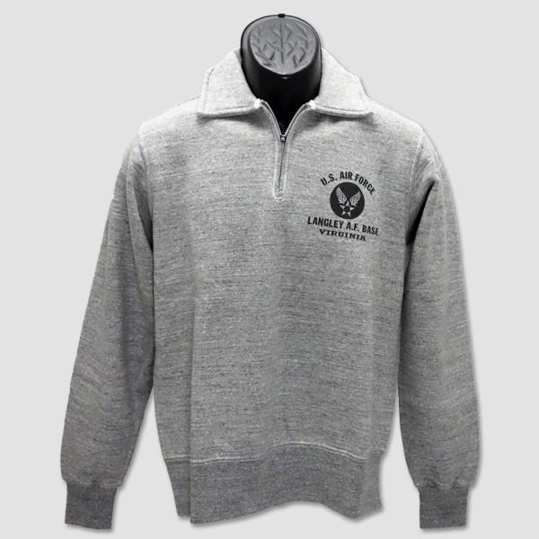 バズ・リクソンズ　BUZZ RICKSON'S　ミリタリーZIPスウェットシャツ　“HALF ZIP SWEAT SHIRT LANGLEY A.F.BASE” BR68398 | BUZZ RICKSON'S
