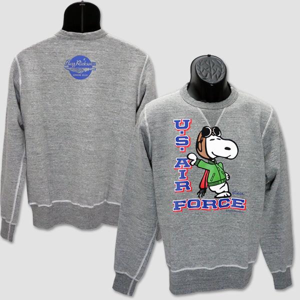 バズ・リクソンズ　バズリクソンズxピーナッツ コラボ・スウェットトレーナー　“BUZZ RICKSON'SxPEANUTS U.S.AIR FORCE” BR69071 | BUZZ RICKSON'S