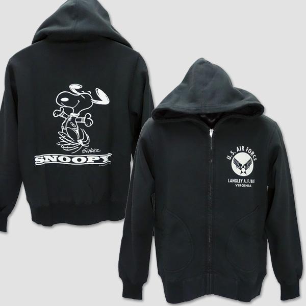 バズ・リクソンズ　バズリクソンズxピーナッツ コラボ・ジップパーカ　“BUZZ RICKSON'SxPEANUTS FULL ZIP PARKA U.S.AIR FORCE” BR69095 | BUZZ RICKSON'S