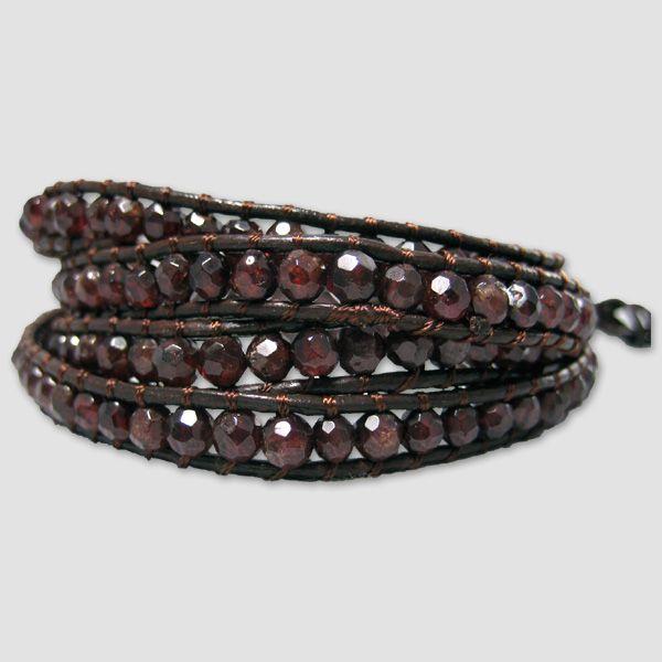 CHAN LUU　チャンルー・天然石＆レザーブレスレット　“Onyx＆Leather” | 