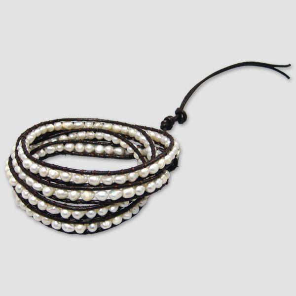 CHAN LUU　チャンルー・天然石＆レザーブレスレット　“Pearl＆Leather” |  | 02