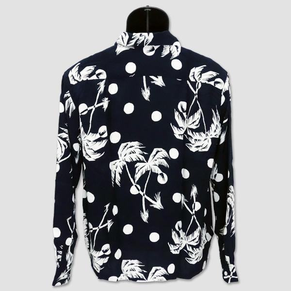DUKE KAHANAMOKU デューク・カハナモク長袖ハワイアンシャツ　“MOONLIGHT PALM TREE” DK27200 | SUN SURF | 01