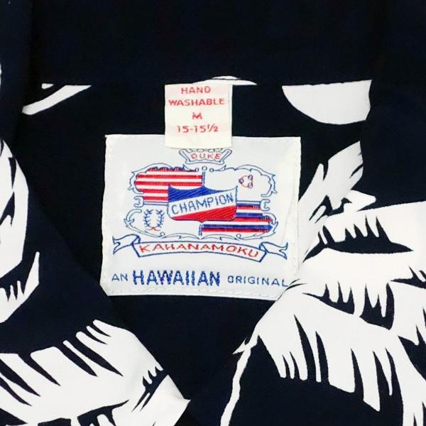 DUKE KAHANAMOKU デューク・カハナモク 半袖ハワイアンシャツ　“MOONLIGHT PALM TREE” DK36980 | SUN SURF | 05