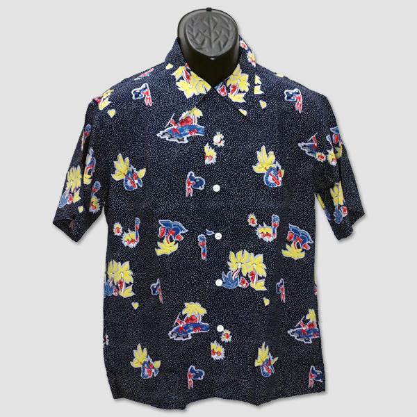 DUKE KAHANAMOKU デューク・カハナモク半袖ハワイアンシャツ　“DUKE'S POLKA DOTS” DK38677 | SUN SURF