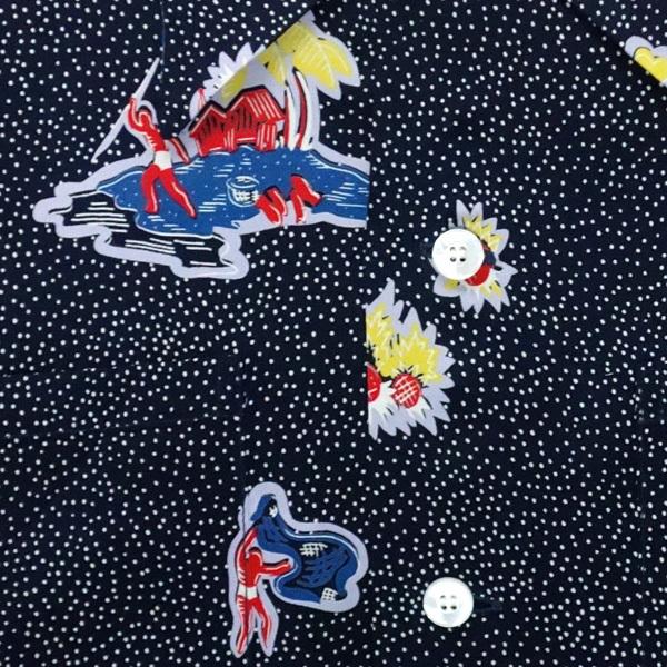 DUKE KAHANAMOKU デューク・カハナモク半袖ハワイアンシャツ　“DUKE'S POLKA DOTS” DK38677 | SUN SURF | 04