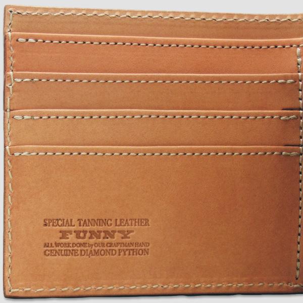 ファニー　FUNNY　ビルフォード・パイソン(ニシキヘビ)二つ折り財布　“FUNNY Billford DIAMOND PYTHON” |  | 05