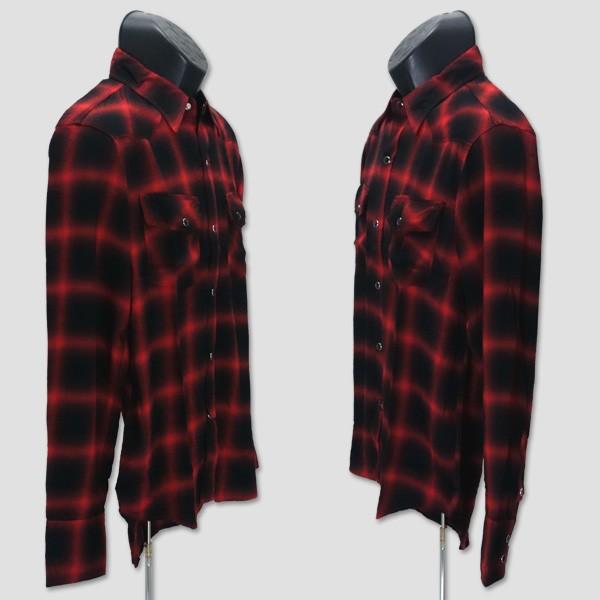 インディアン・モーターサイクル　INDIAN MOTORCYCLE　長袖ウェスタンシャツ　“RAYON OMBRE CHECK L/S WESTERN SHIRT” IM27741 | INDIAN MOTOCYCLE | 02