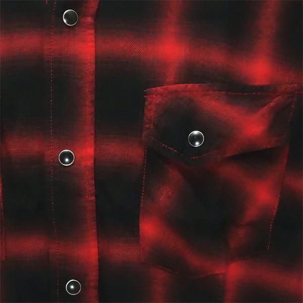 インディアン・モーターサイクル　INDIAN MOTORCYCLE　長袖ウェスタンシャツ　“RAYON OMBRE CHECK L/S WESTERN SHIRT” IM27741 | INDIAN MOTOCYCLE | 03